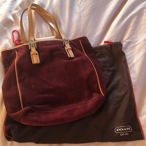 Authentic Burgundy Coach Bag